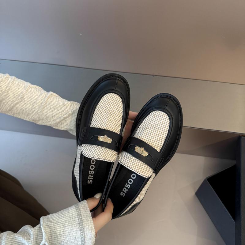 Fashion 2025 New Loafers Spring and Autumn Retro Women's Shallow Single Shoes Round Toe Platform