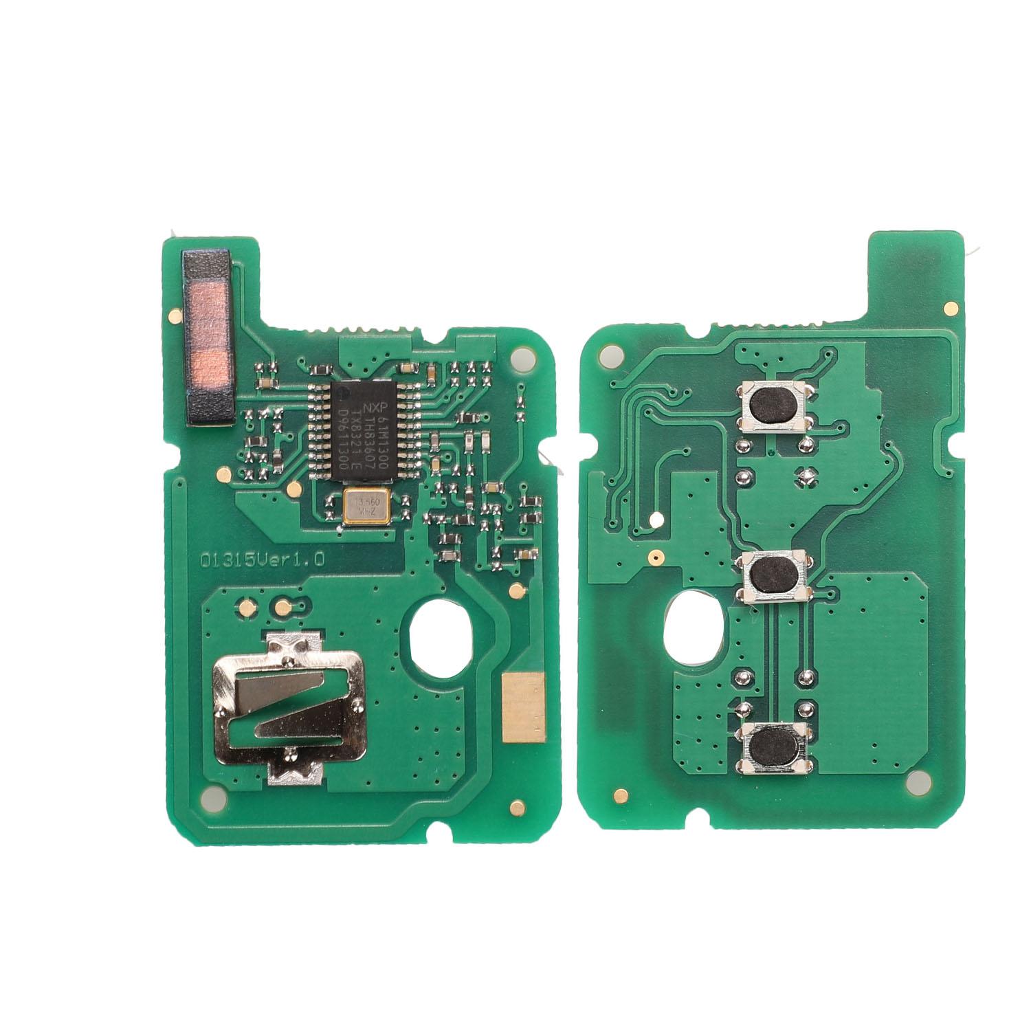 

jingyuqin 10ps дистанционный ключ 2/3 кнопки 434 МГц с чипом 4A PCF7961M для Renault Sandero Dacia Logan рубиновый