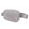 Outdoor Bauchtasche Kleinformat Nylon Hüfttasche mit verstellbarem Gürtel für Damen Laufen Wandern Grau