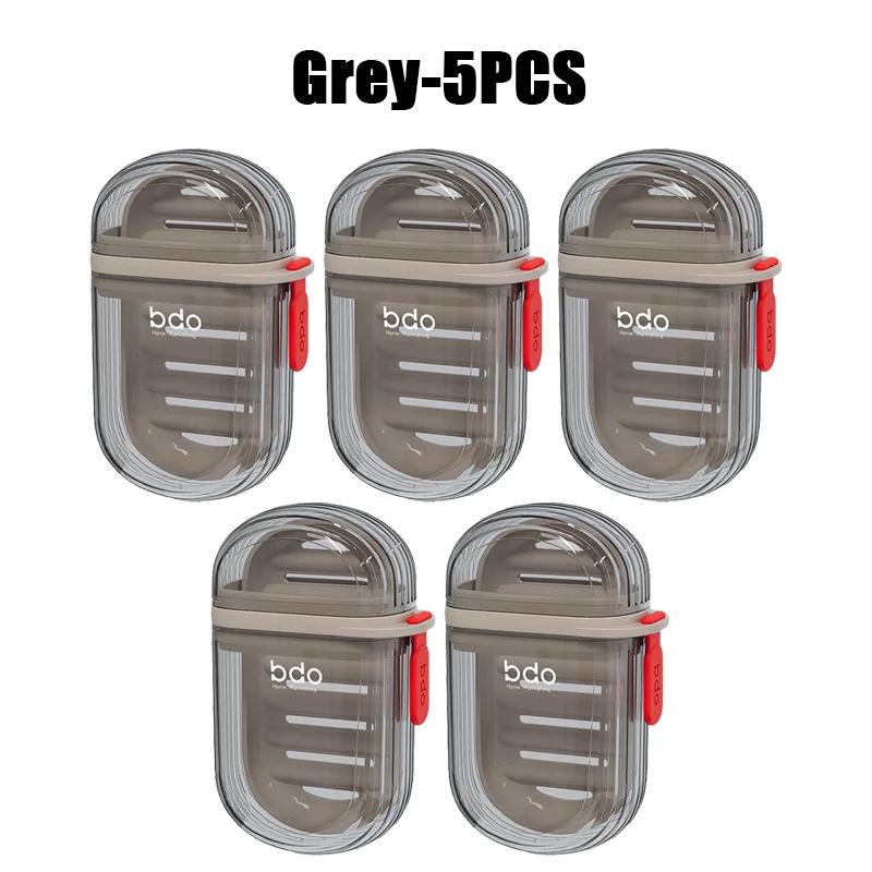 10Pcs Sealed Soap Box Double Layer Drainage Soap Shelf Transparent Travel Waterproof Bathroom Accessories Travel Soap Holder
