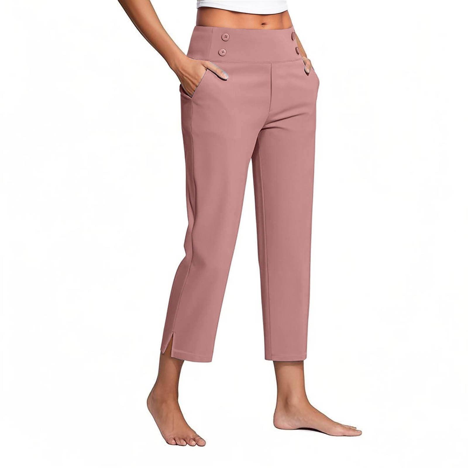

Women s Bell Bottom Pants With Casual Elastic Waist Pants With Pockets L