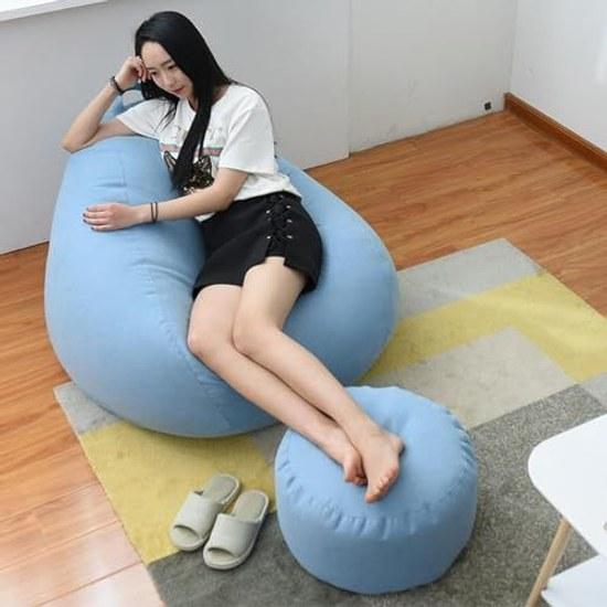 Lucky Star Bead Cushion Backrest Sofa Muji Lazy Zabuton Seating Chair Removable Cover (includes Filling) (matcha Green 8090cm)