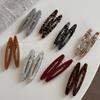 2Pcs/set Acetate Hair Clips Hollow Out Oval Bangs Duckbill Clips Geometric Barrettes Side Hairpins Women Girls Hair Accessories