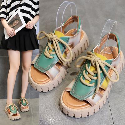 New Thick Sole Color-blocking Women's Sandals Outdoor Beach Sandals Women's Daily Casual Sports Sandals