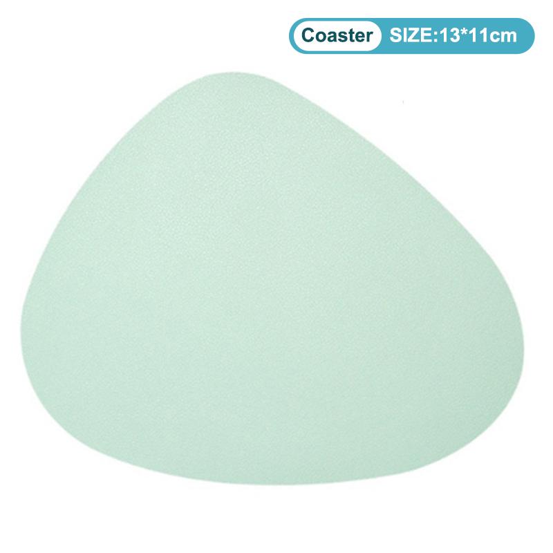 Double-Sided Pu Leather Placemat Teacup Coasters Waterproof And Oil-Proof Table Mats Western Restaurant Heat-Insulating Mats