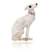 SKEDS Luxury Crystal Animal Rabbit Dog Brooches For Women Men Enamel Fashion Accessories Women's Men's Buckle Badges Brooch Pin