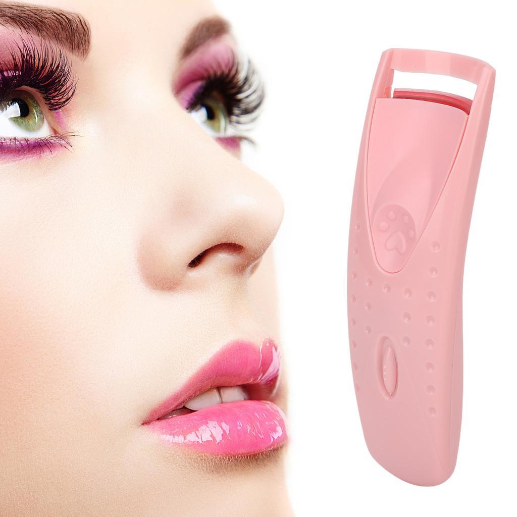 Heated Eyelash Curler Silicone Type C Charging Long Lasting Electric Eyelash Curler for Girl