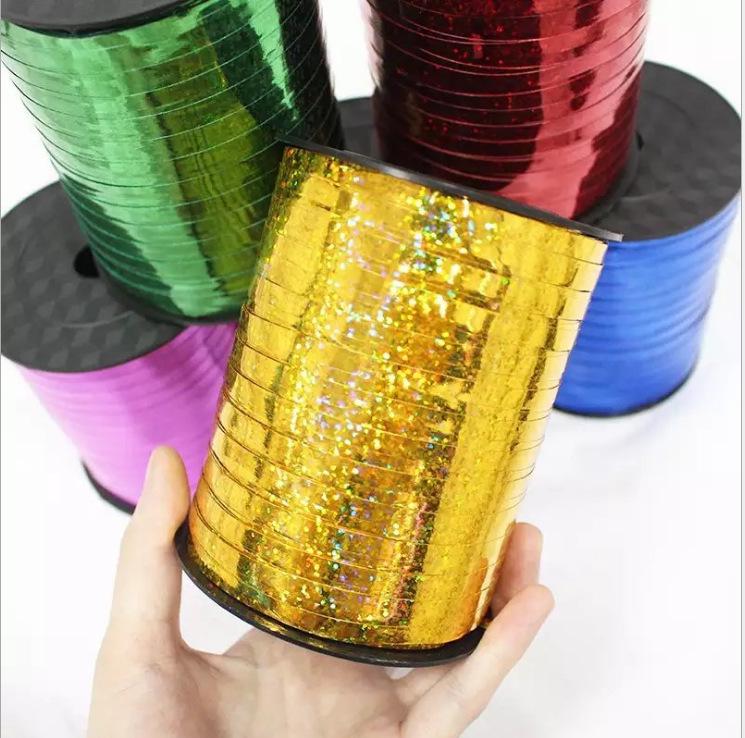 Laser-Plated Embossed Aluminum Ribbon for Birthday Party Balloon Decoration (500 Yards)