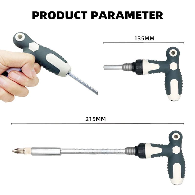 Set 41 In 1 Multi-Use Screwdriver Ratchet Set Retractable T-Handle Socket Bit Set Change Angle Tool Repair Tool
