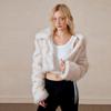 Luxury Fluffy Faux Fur Coat Women Cropped Turn Down Collar Jacket Fashion Thick War Outerwear 2024 Lady New Streetwear Overcoats