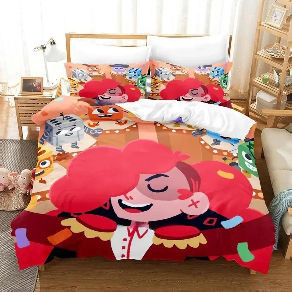 

New Anime Game Dicey Dungeons Beding Set Printed Bed Linen Set With Pilowcase Bed Soft Duvet Cover Single Double Quen Super King-Sized Dimensionsd 120*200cm Single