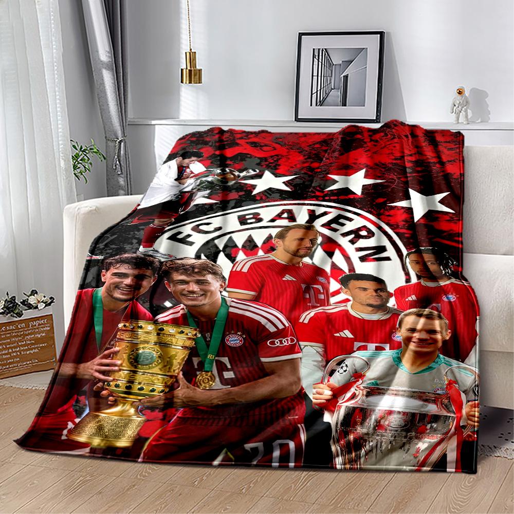 Bayern Munich Blanket Warmthful Decor Suitable for Office Bedding Sofa All-Season Use Playful Design Birthday Christmas Gift Blanket