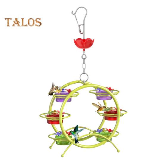 

Кормушка для колибри для улицы, герметичная конструкция колеса, кормушка Bilds с портами для кормления, защищенными от муравьев и пчел, для декора сада на заднем дворе зелёный