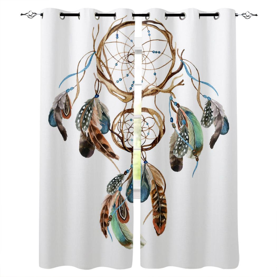 Розовый Ловец снов Домашний декор Занавески для окон Спальня Кухонная занавеска Шторная — фото 10