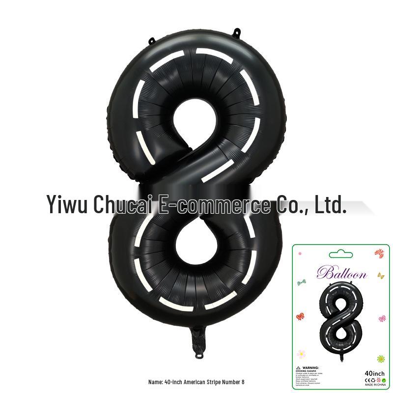 Décoration Bandeau Rayé à Carreaux Vache Dégradé 40" - Grand Chiffre pour Scène de Fête d'Anniversaire de Bébé