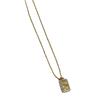 Elegant Sun Pattern Square Pendant Necklace for Women