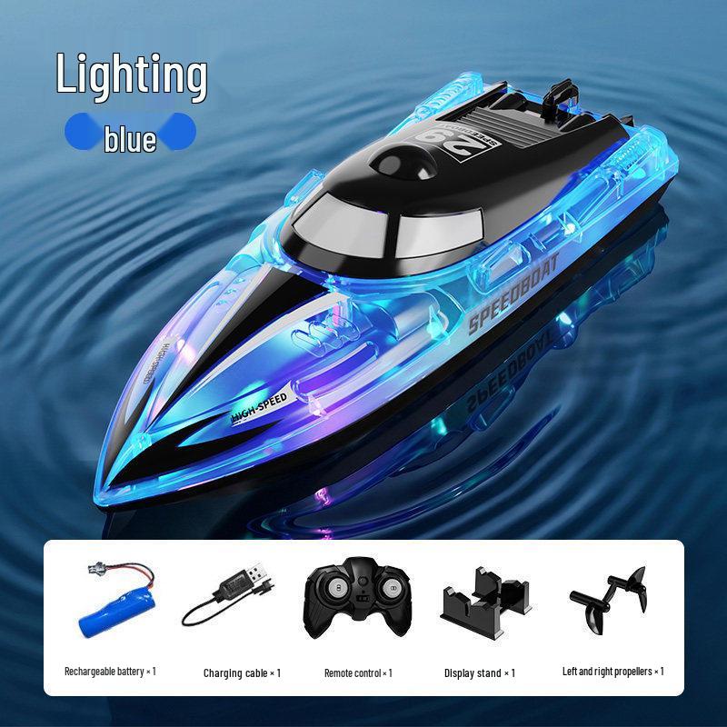 RC Electric Remote Control Speedboat Toy for Kids - Black Technology