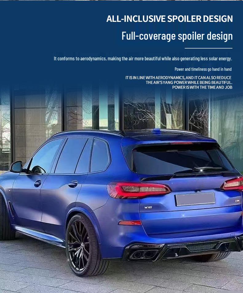 BMW X5 2019-2022 Carbon Fiber Non-destructive Kit: Grille & Rear Spoiler Accessories
