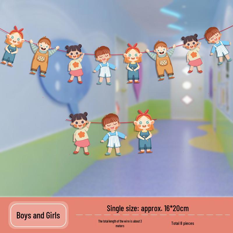 Kreative Back-to-School Cartoon Banner Dekoration für Klassenzimmer und Kindergärten