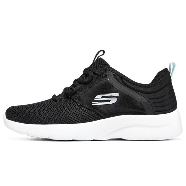 Skechers Dynamight 2.0 Амортизирующая сетка Синтетическая кожа Низкие кроссовки для бега Женские кроссовки Черный Зеленый 149547-BKAQ 35