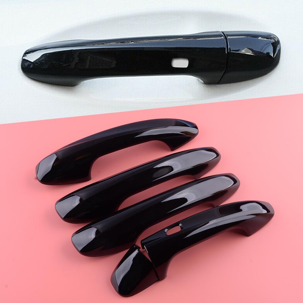 ABS Car Exterior Black Door Handle Cover Trim Frame Fit For Mercedes Benz C E GLC Class W205 X253 W213 2016 2017