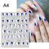 5D Nail Stickers Flowers Heart Shape Decor Acrylic Embossed Slippers Gold Frame Nail Decals Cherry Blossom Manicure