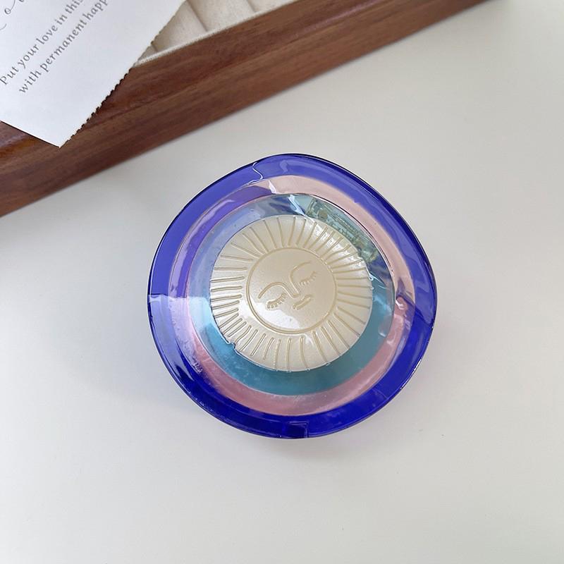 Creative Funny Semicircle Sun Acetate Hair Claw For Women Girls Versatile Hair Accessories Simple Shark Clip Gifts