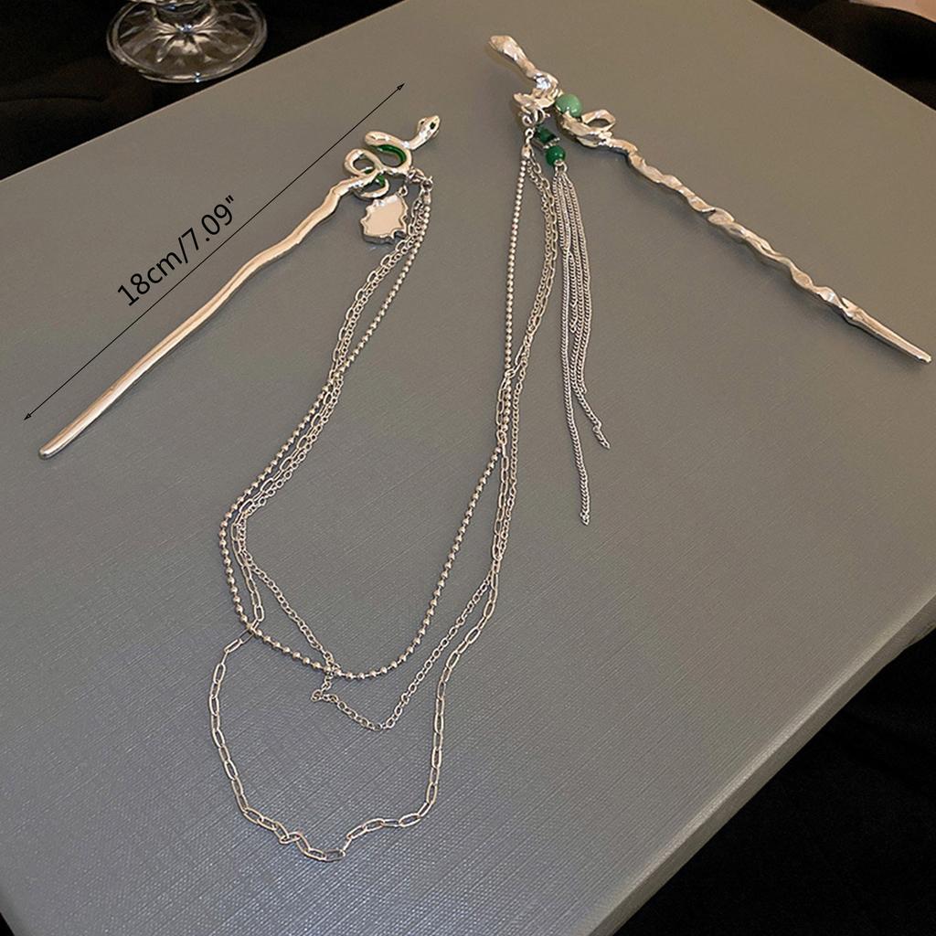 Zarte schlangenförmige Haarnadel im chinesischen Stil, Haarstab, Legierung, Haarnadel, Stäbchen, Chignon-Nadeln für Haar-Styling-Zubehör