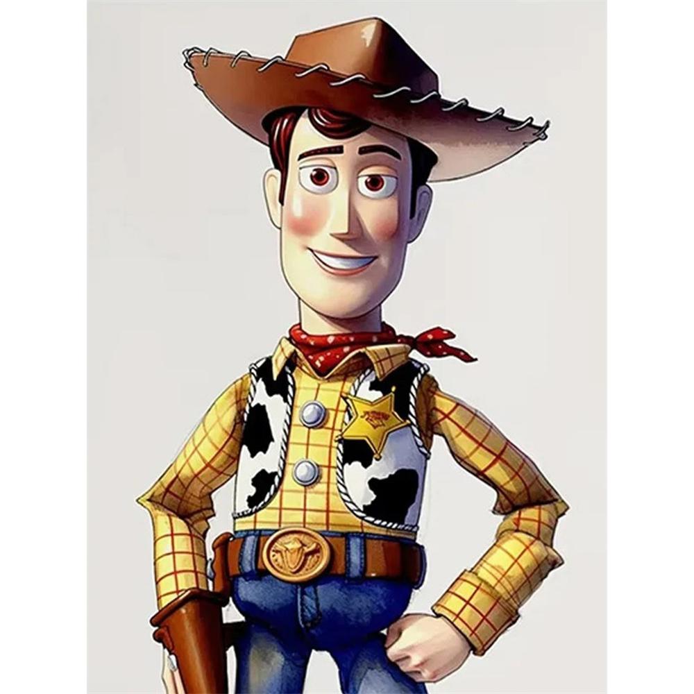 

Disney 5D DIY Diamond Painting Decorations Woody Watercolor Character Illustrations From Toy Story Diamond Embroidery RhinestoneCrossStitchSetHandmade Round 20x30cm