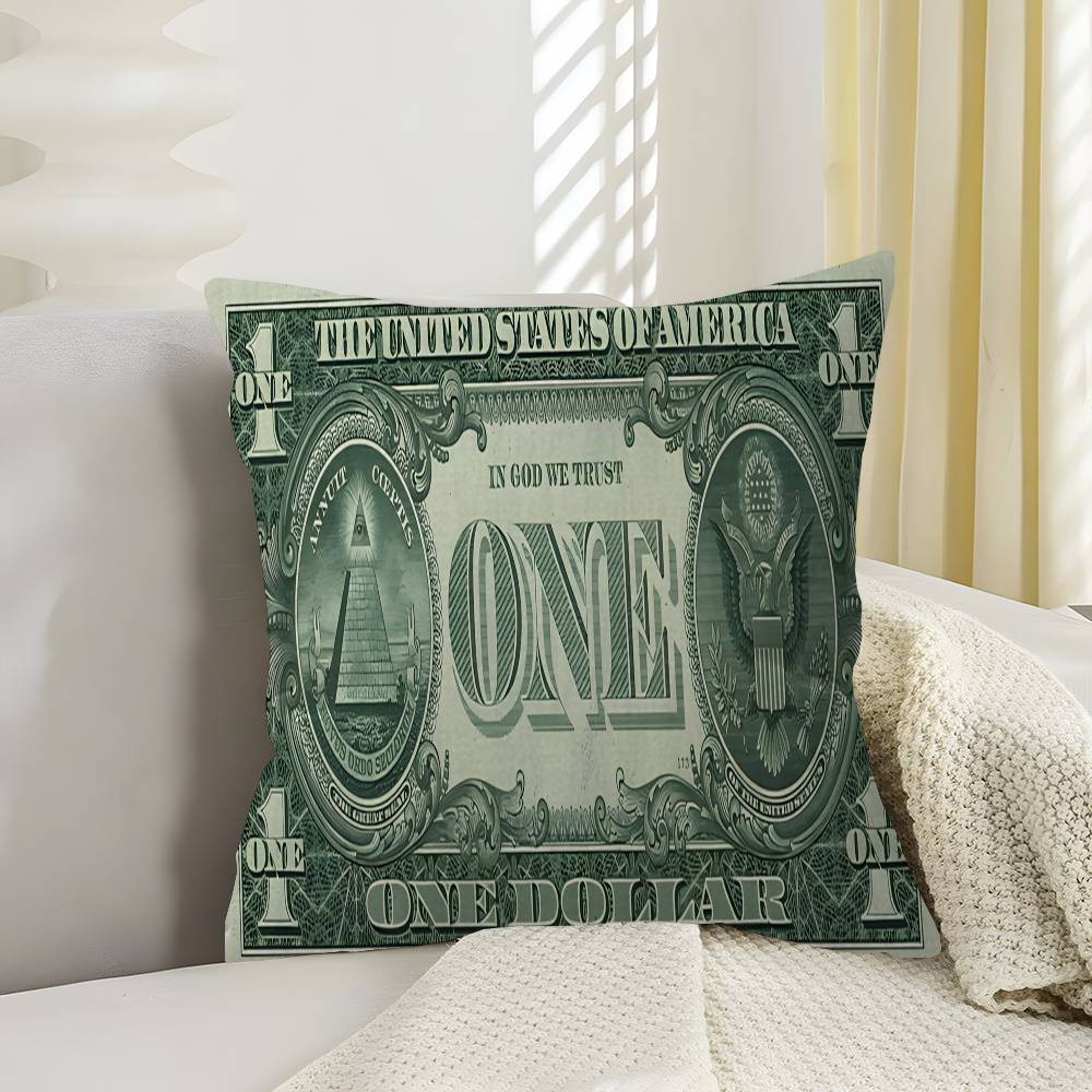 Dollars Money Cushion Cover Polyester Sofa Cushions Decorative Throw Pillows Home Decoration Pillowcover