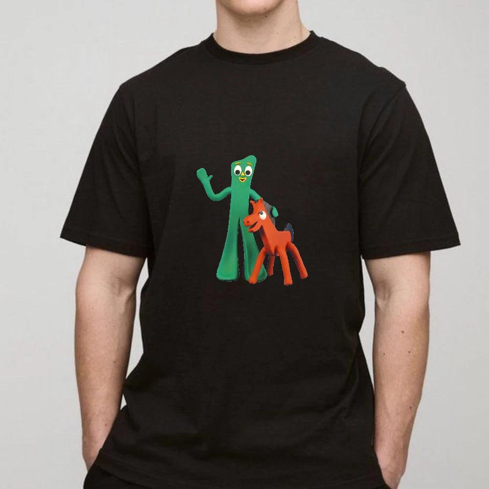 Gumby  Pokey Cartoon TShirt Black Mens All Sizes S5XL S