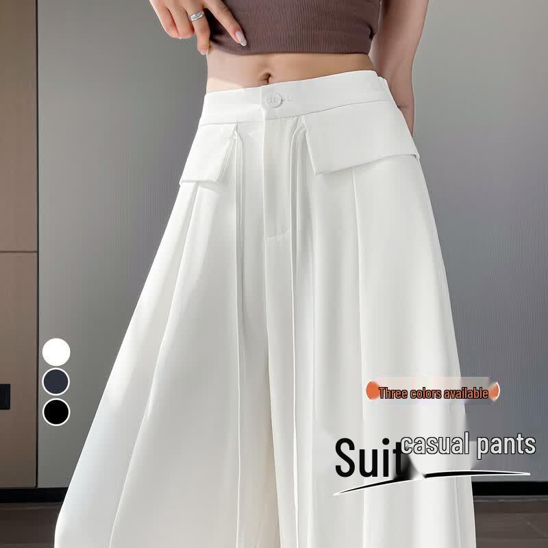 La Chapelle Relaxed High-Waist Wide-Leg Pants L грязно-белый
