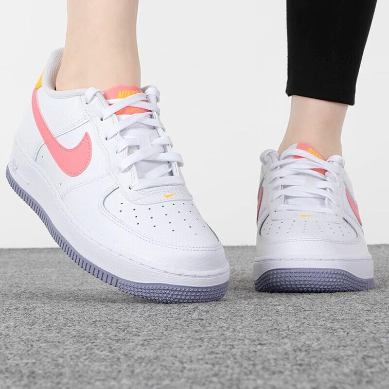 Nike Air Force 1 GS White Coral Chalk Kids Sneakers Laser-Orange Indigo-Haze DV7762-100