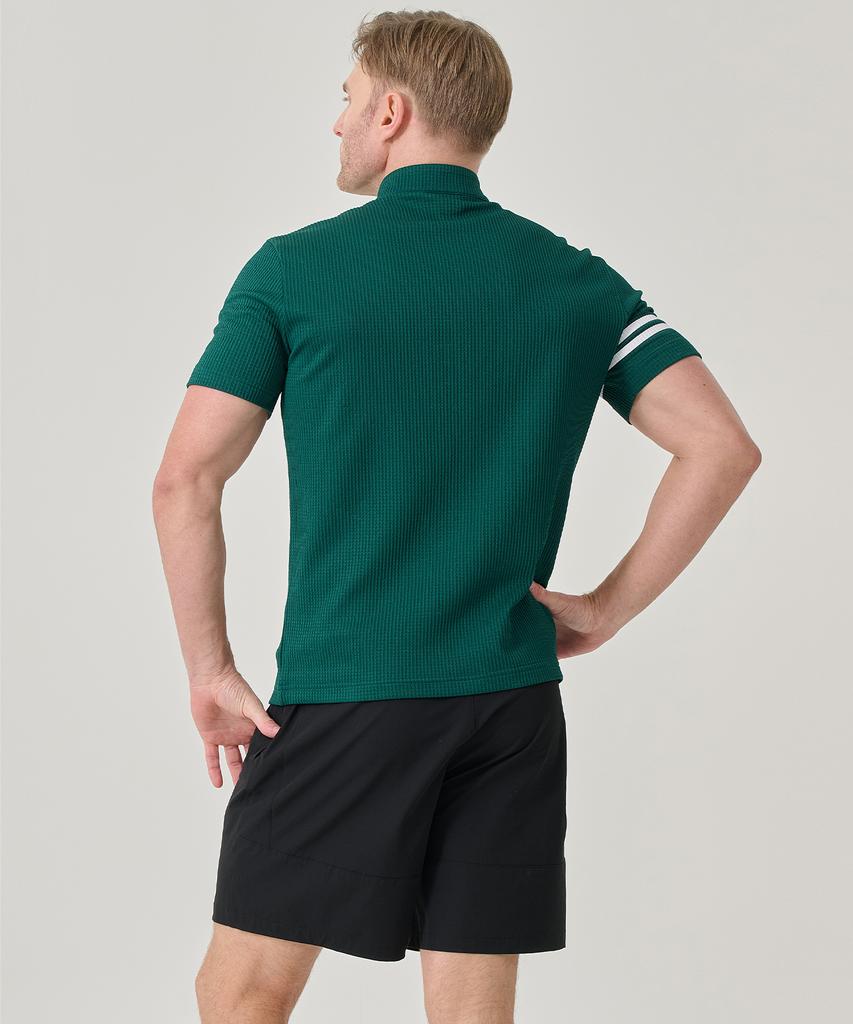 BILTMORE Men'S Summer Double-Sleeve Half-Zip T-Shirt
