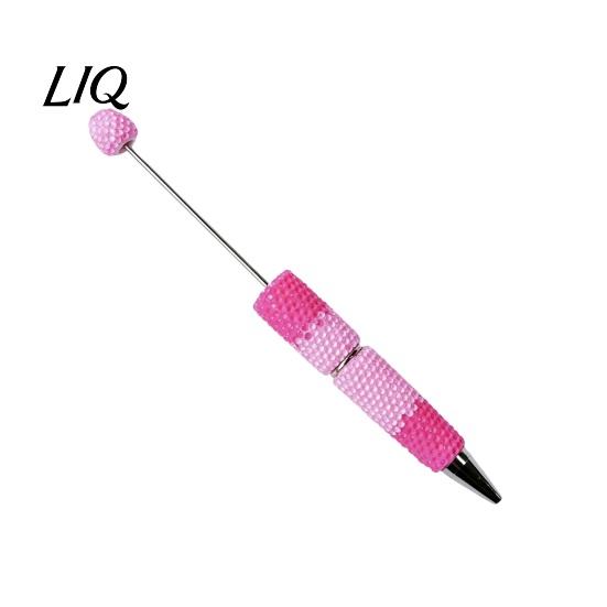 Novelty Rainbow Pens DIY Beadable Pen, Colorful Fancy Beaded Crafting Ballpoint Smooth Flow Gift for Students, Party Favors, Creative Office Supplies