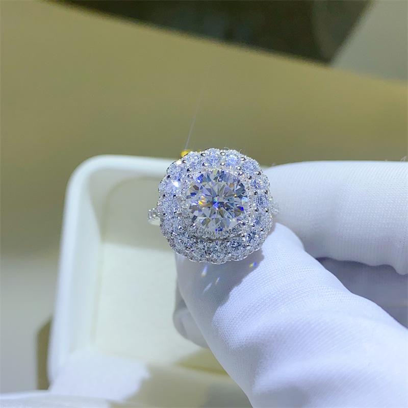 Luxury D Color VVS1 Moissanite Women's Ring - Certified, Passes Diamond Tester Instantly