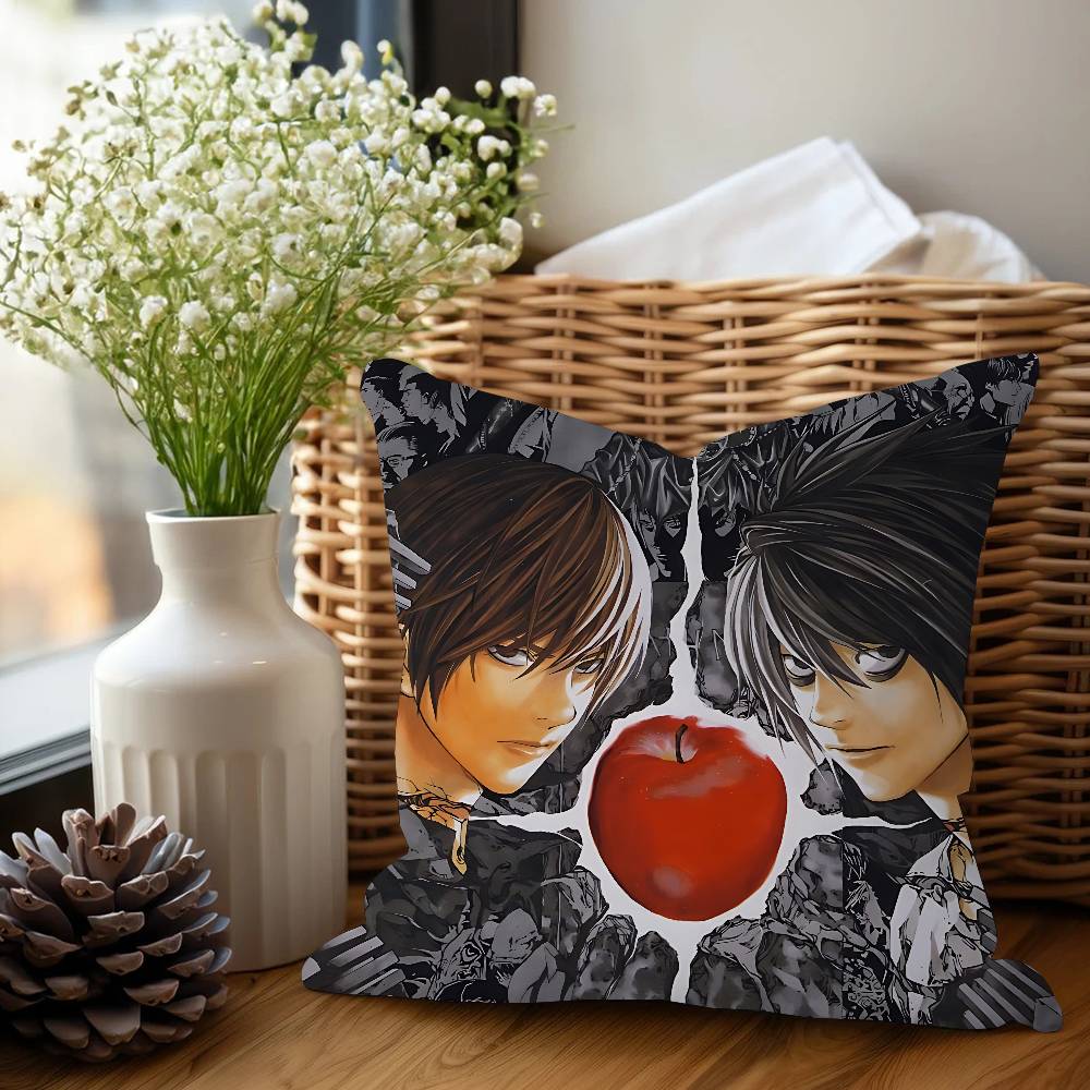 Смерть Аниме Записка Персонализированная Наволочка для Подушки Декор для Детской Спальни Дикая Вечеринка Наволочка Подарок на День Рождения Ребенка Детский Душ 16x16Inch