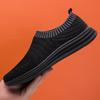 Flying Weaving Daily Round Head Low Top Injection Molding Shoes Breathable Flat Heel Casual Sports Shoes