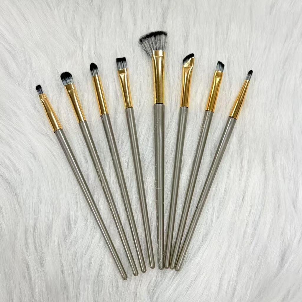 13-Piece Gilded Makeup Brush Set: Soft Hair Eye & Eyeshadow Brushes