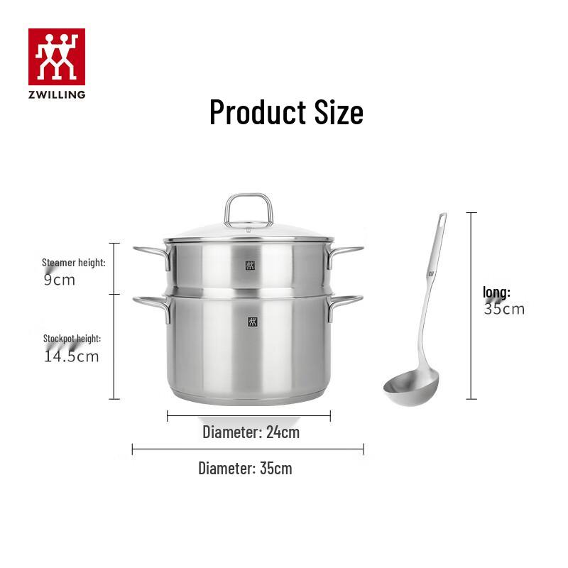 ZWILLING Stainless Steel 10-Piece Cookware and Knife Set