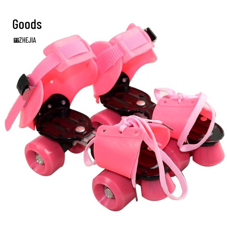 Children's Double Row Four-Wheel Roller and Ice Skates with Iron Blades – Hot Selling Cross-Border Gift