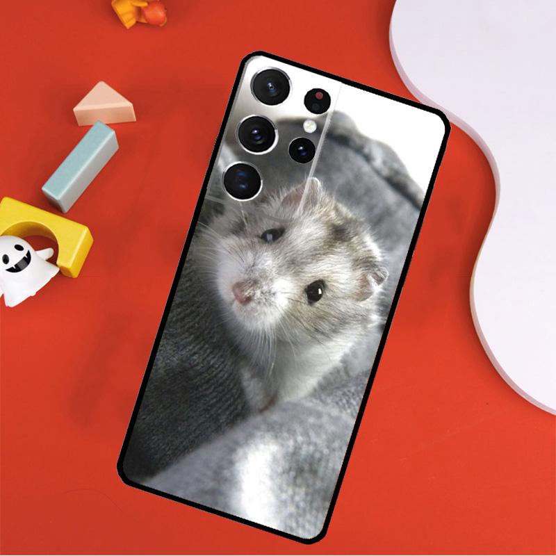 Cute Adorable Hamster Phone Case For Samsung Galaxy S25 Ultra S24 Ultra S9 S10 S20 S21 S22 S24 Plus S23 FE Cover