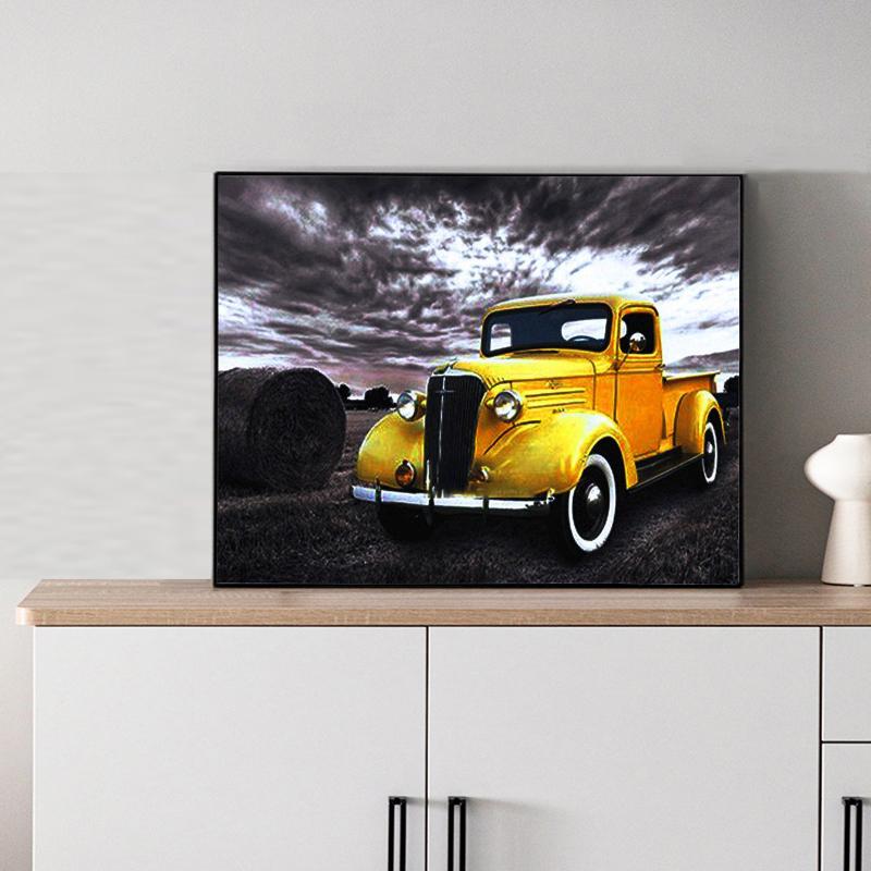 RUOPOTY DIY Digital Photo Frame Black and White Scenery Unique Gift Acrylic Oil Painting Digital Character Wall Art