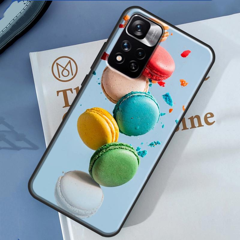 Macarons Cake Dessert Cute Case For Xiaomi Redmi Note 14 13 11 9 10 12 Pro 9S 10S 11S 12S Redmi 10C 12C 13C 14C Cover