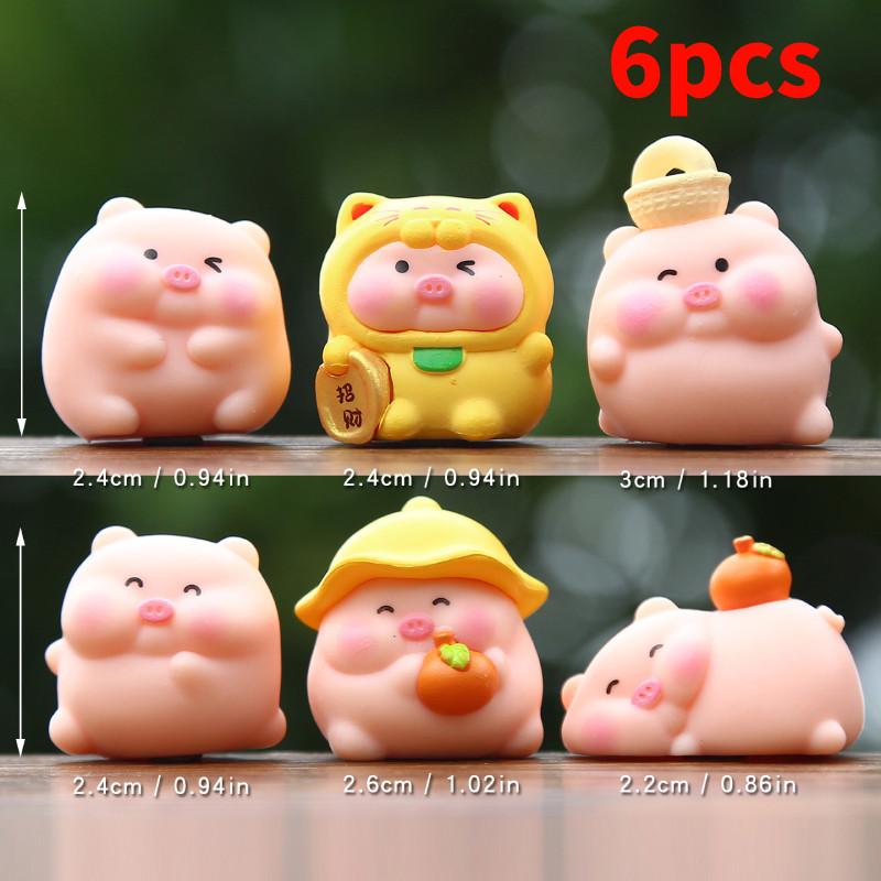 

Adorable Fortune Pig Pvc Action Figures For Home Decor And Play