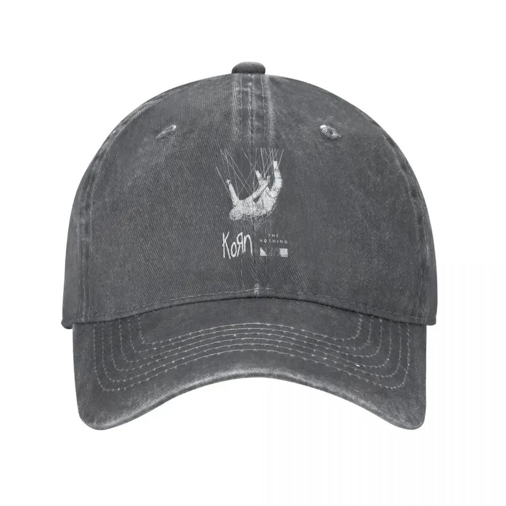 Korn The Nothing Men Women Cap Music Rock Distressed Deniimm Washed Caps Hat Outdoor Workouts Adjustable Fit Cap