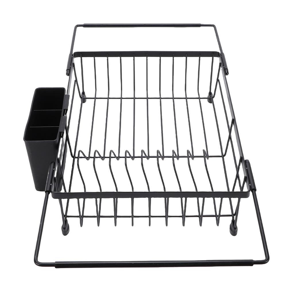 Expandable Dish Drying Rack in Sink Iron Kitchen Utensil Dish Holder Drainer Space Saving for Dishes Plates Bowls