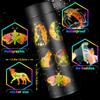 100 Transparent Gold Laser Magic PET Stickers Laser Gold Flashing Special Handbook Material Holographic Stickers