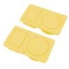 2 Pcs Silicone Snack Container Double Compartment Reusable Silicone Salad Dressing Sauce Seasoning Box with Lid for