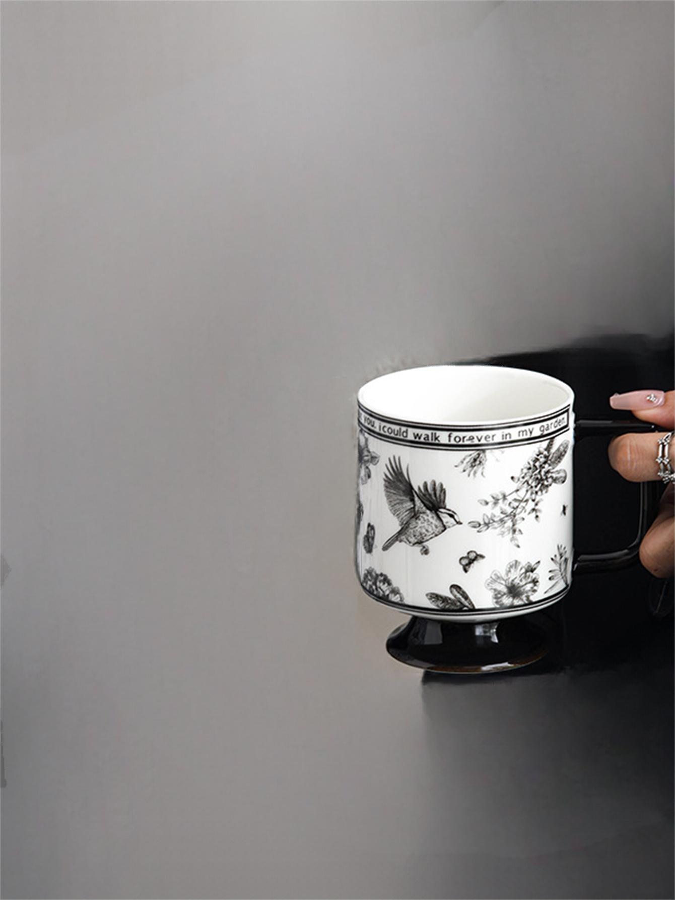 

Pinellia retro ceramic coffee cup 200-400ml чорний